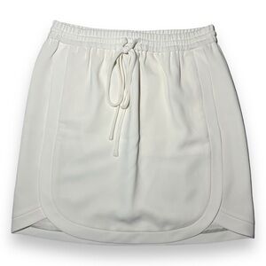 J. Crew Women’s Drapey Double Twill Drawstring Mini Skirt Ivory Size 2